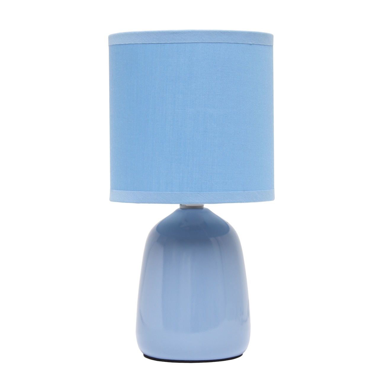 Simple Designs 10" Thimble Base Ceramic Table Lamp